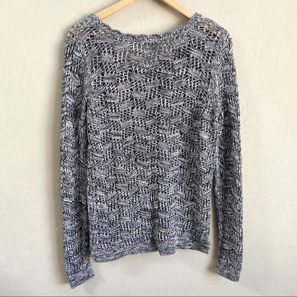 LOFT Black White Knit Sweater - Picture 2 of 4